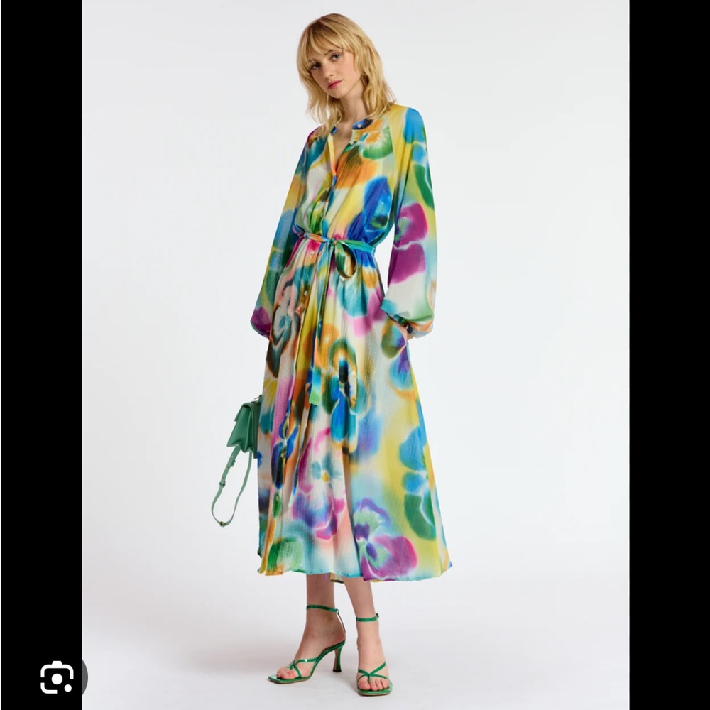 Essentiel Antwerp Dazzling Belted Shirt Dress